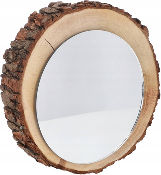 dekoratívne zrkadlo puk plátok dreva